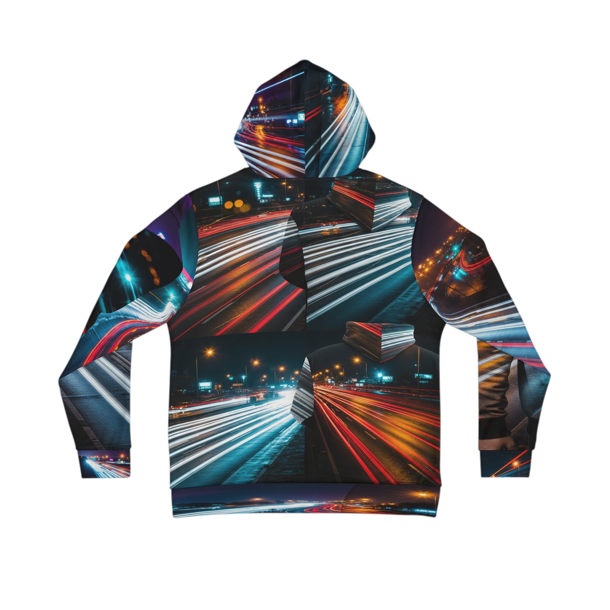 Night City Lights Hoodie — Urban Photography Long-Exposure Unisex Hoodie