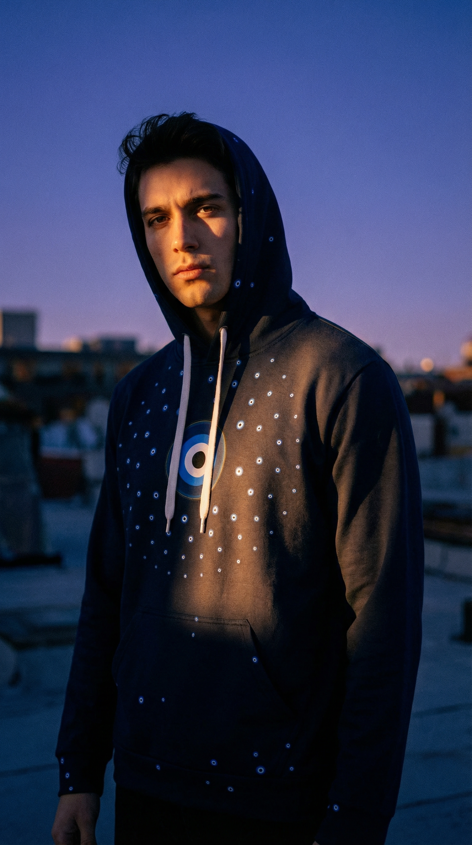 Guardian's Gaze Hoodie — Unisex Evil Eye Protection Celestial Hoodie