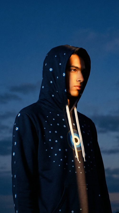 Guardian's Gaze Hoodie — Unisex Evil Eye Protection Celestial Hoodie