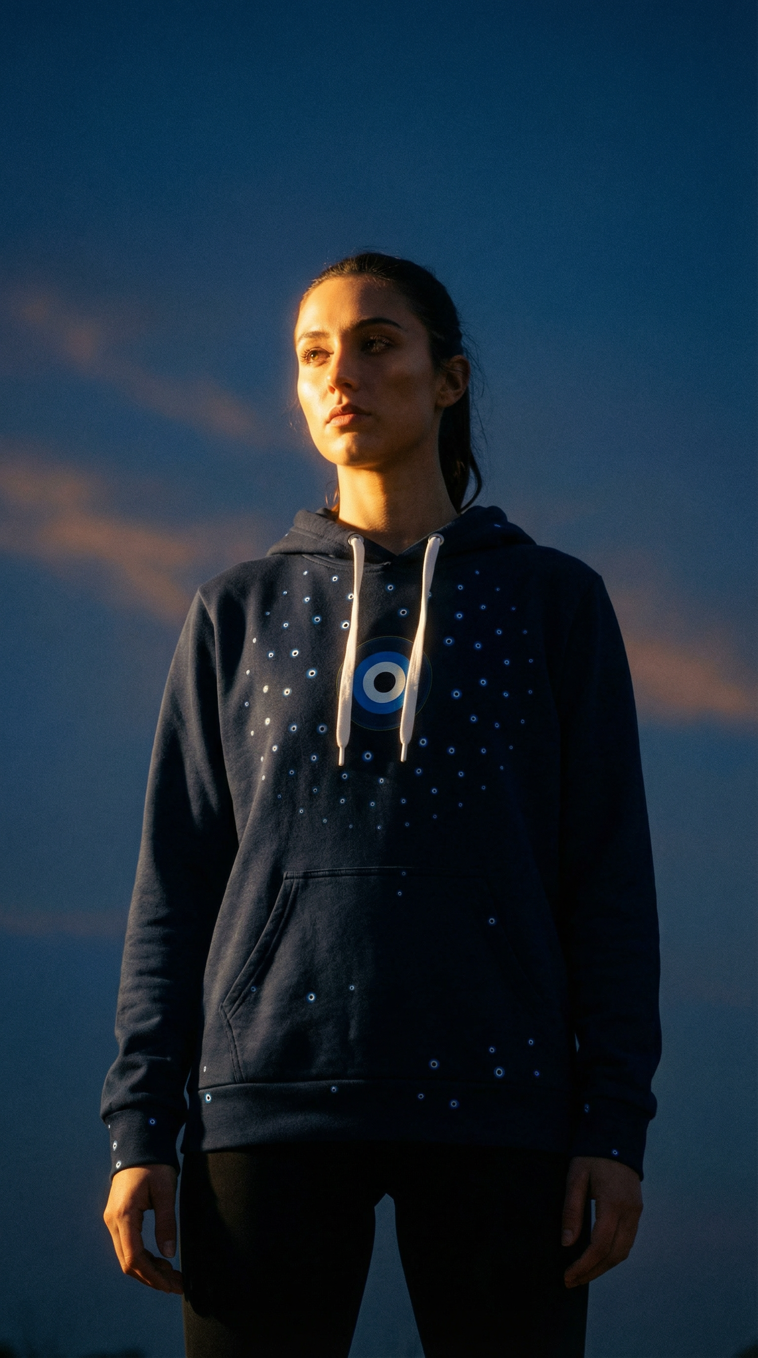 Guardian's Gaze Hoodie — Unisex Evil Eye Protection Celestial Hoodie